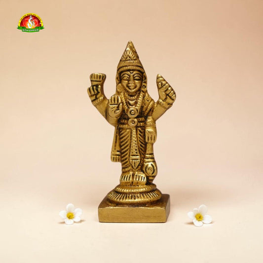 Sathyanarayana Brass Idol – Premium Finish Murti for Pooja (7cm)