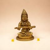 Sri Annapurna Brass Idol for Home Temple – Premium Brass Murti (6.5cm, 165g)
