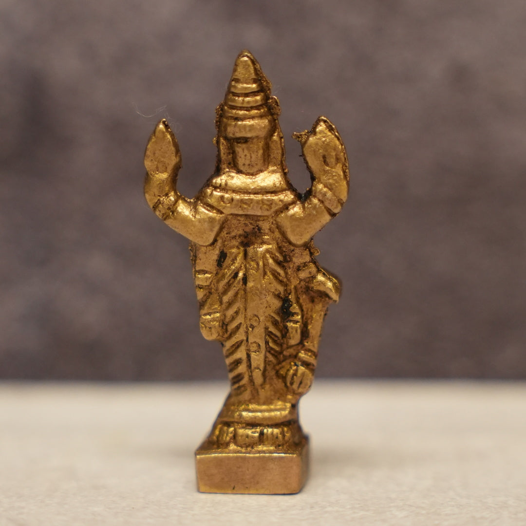 Sri Sathyanarayana Mini Brass Idol for Pooja – Compact Brass Murti (4.5cm, 30g)