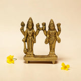 Vishnu Lakshmi Brass Idol for Home Temple – Premium Brass Murti (6cm, 100g)