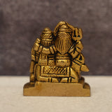 Shiva Parvathi Brass Idol for Home Temple – Premium Brass Murti (4cm, 88g)