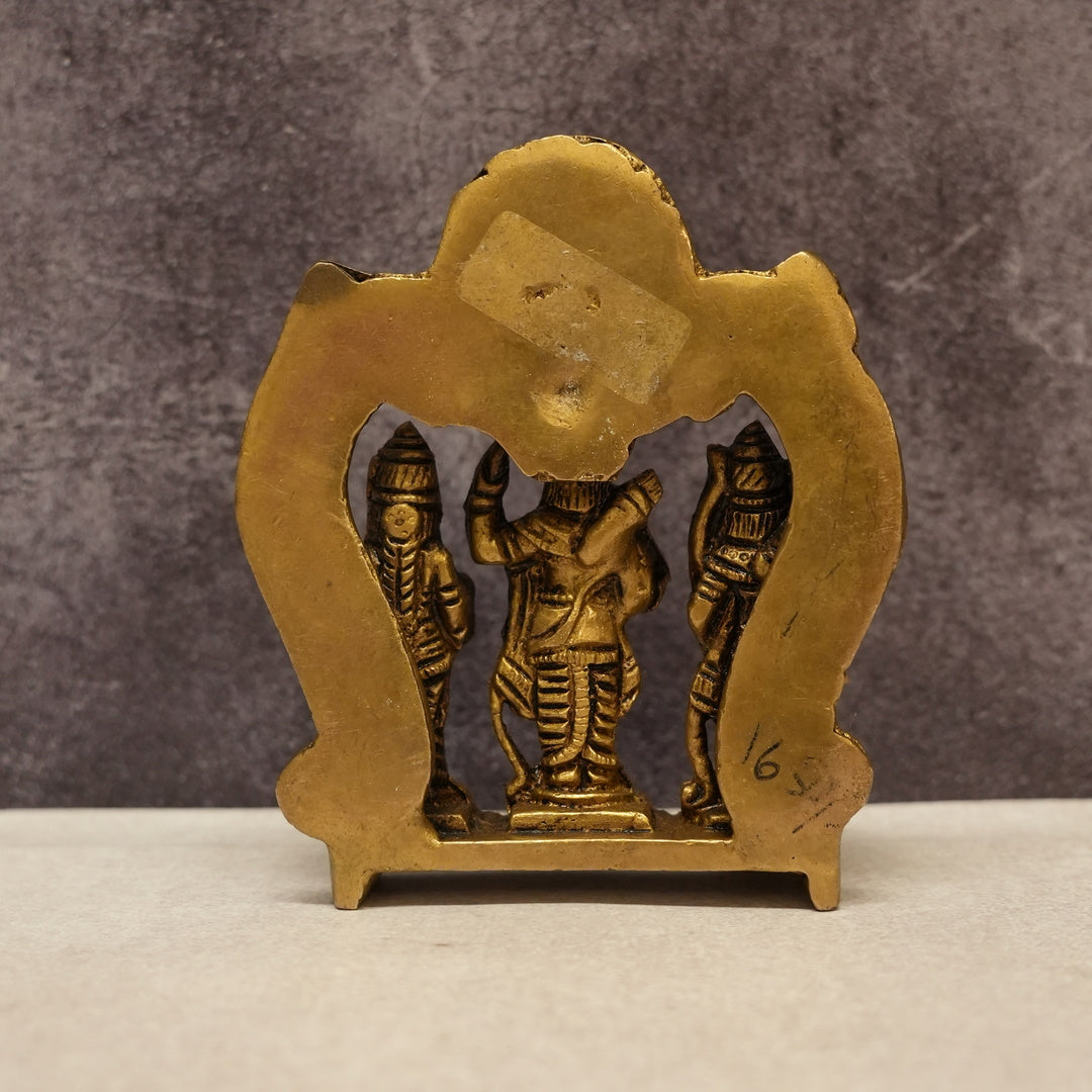 Ram Darbar Brass Idol for Home Temple – Premium Brass Murti (6.5cm, 105g)