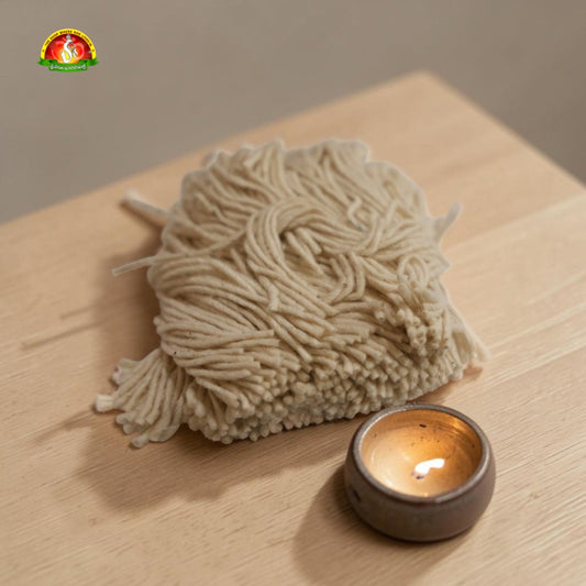 Handmade Cotton Vathulu (1000 Pieces) for Pooja & Deepam | Traditional Oil Lamp Wicks