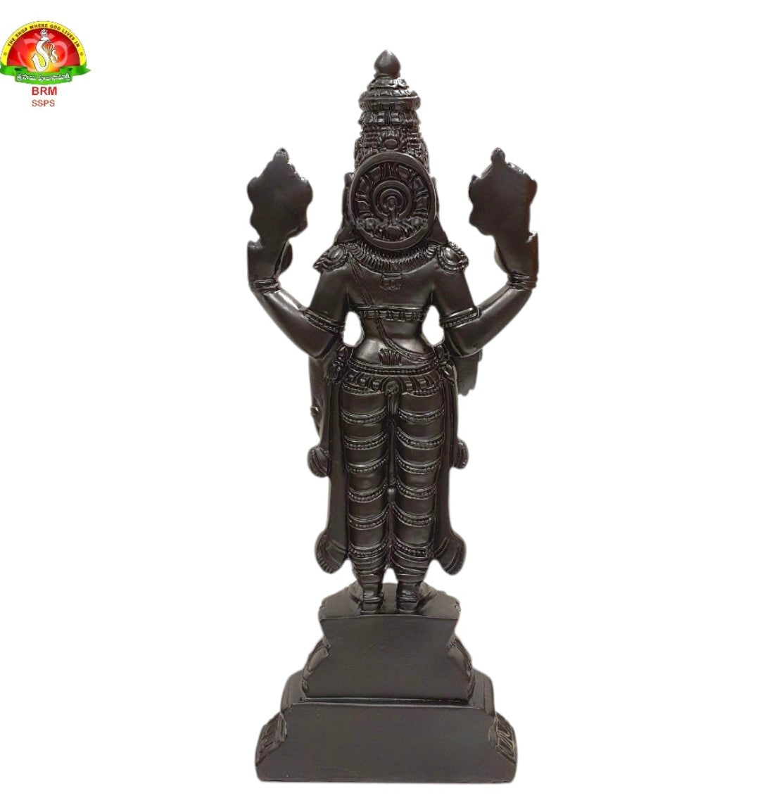 Premium Rosewood Lord Balaji Idol – Handcrafted Tirupati Venkateswara Swamy Statue