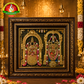 Premium Tanjavur Balaji & Padmavathi Photo Frame – 17 × 21 Inch Traditional 24-Carat Gold Painting