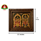 Premium Tanjavur Balaji & Padmavathi Photo Frame – 17 × 21 Inch Traditional 24-Carat Gold Painting