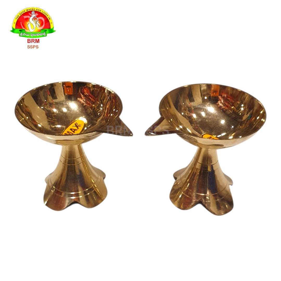 Premium Brass Single Deepam – 6cm Traditional Pooja Lamp