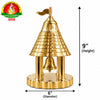 Automatic Electric Pooja Bell | Motorized Temple Ghanta with Brass Bell | Magnetic Base | 9" Height × 6" Diameter