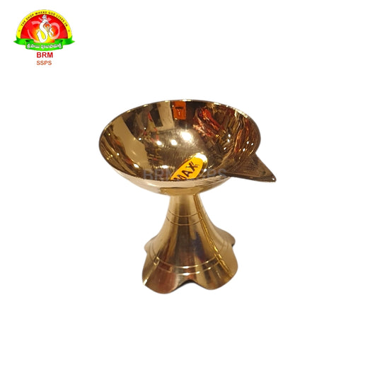 Premium Brass Single Deepam – 6cm Traditional Pooja Lamp