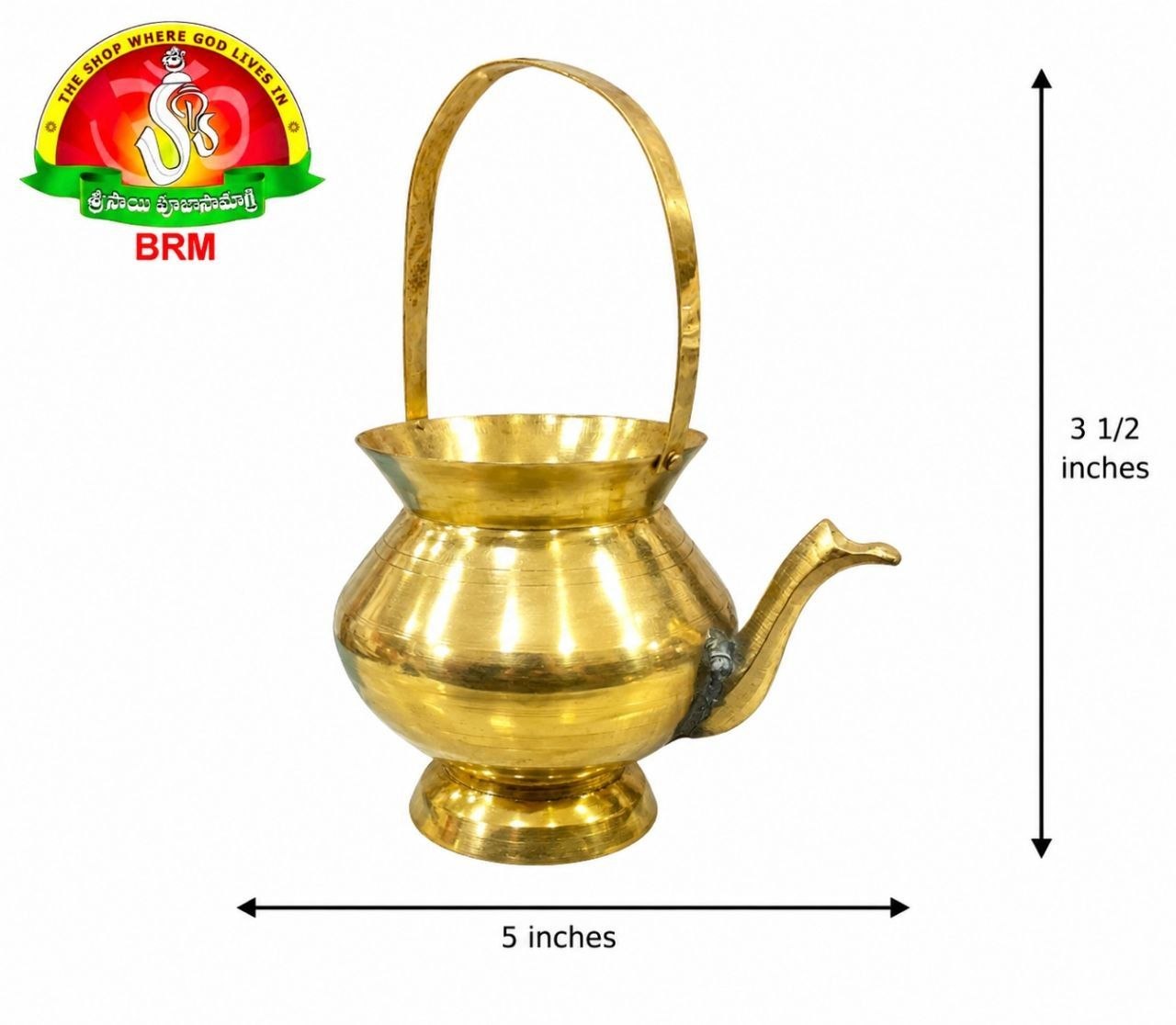 Brass Kamandalam – Traditional Pooja & Spiritual Water Pot | Multiple Sizes Available