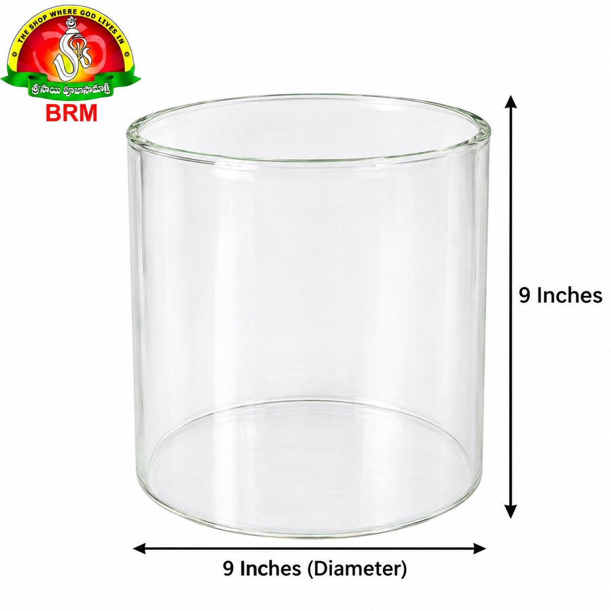 Akhanda Deepam Safety Glass – Clear Acrylic Round Cylinder
