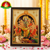 Lord Shiva parivar (Family) Gold Sheet Photo Frame – 14 × 18 Inch