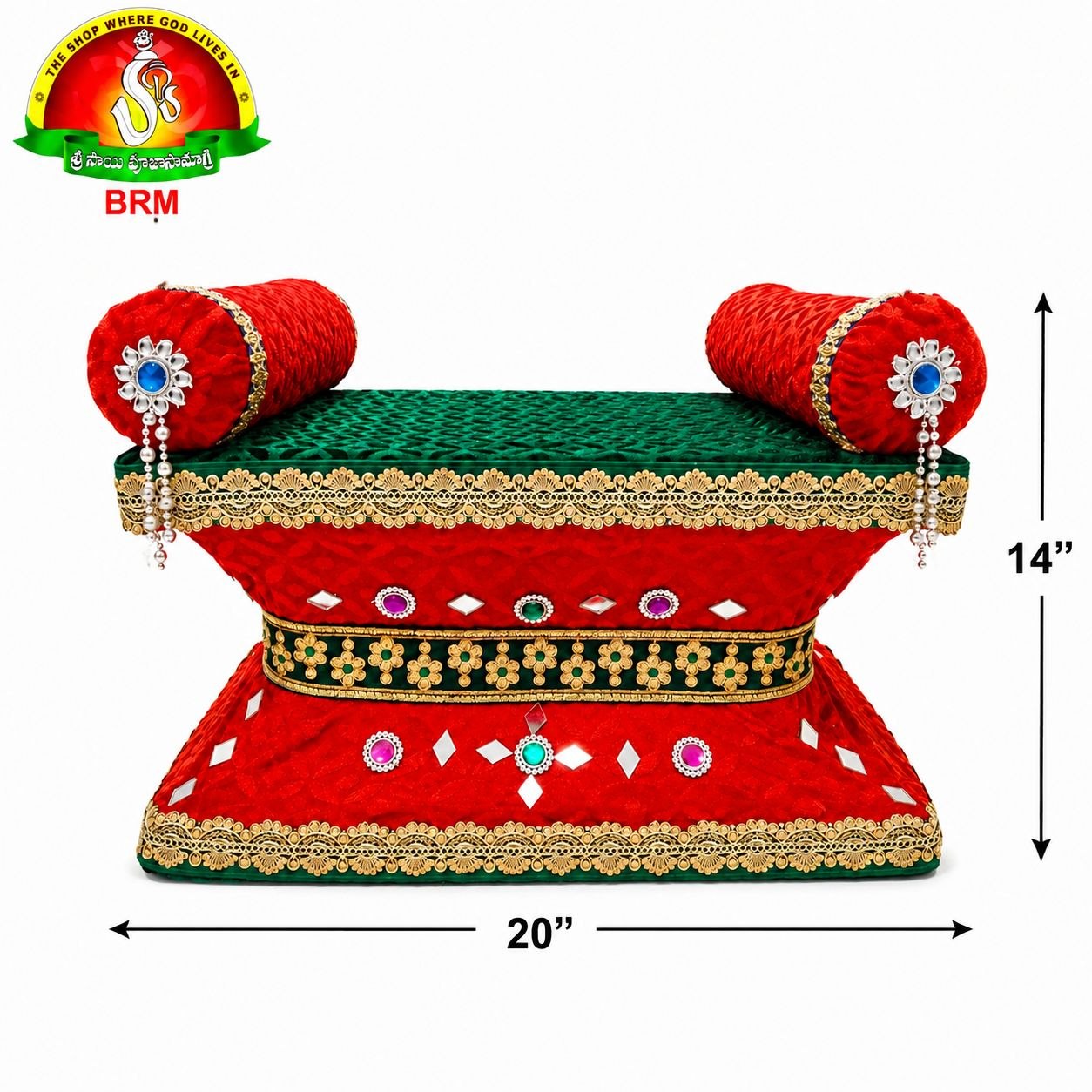 Fancy Velvet Simhasanam Sofa for Varalakshmi Vratham