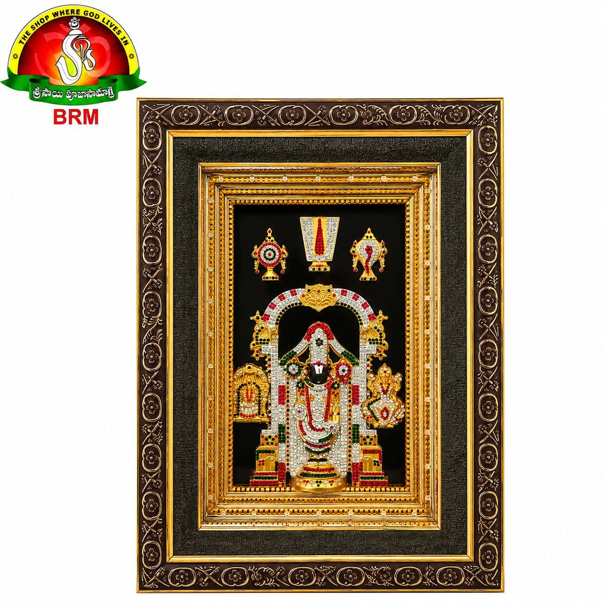 LED Lord Balaji  Photo Frame  | 16 × 22 Inches