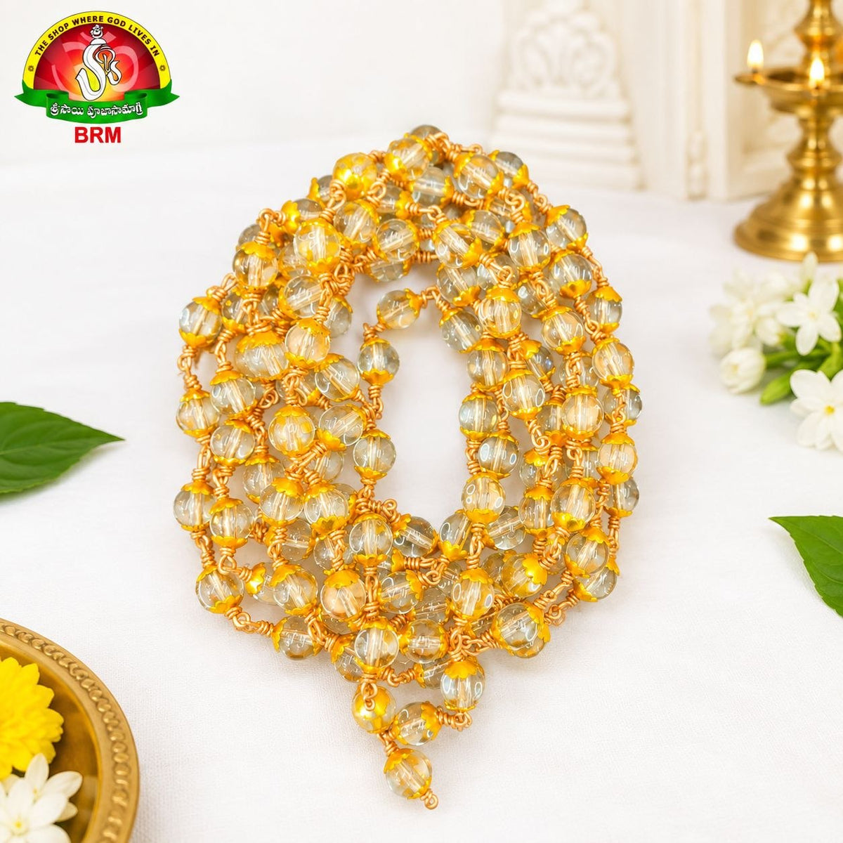 Spatika Mala for Diksha – Big Size | Copper Wire Making