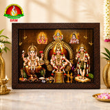 Ayyappa Kumara Swamy Ganesha 6 in 1 Matte Finish Photo Frame 14 x 10 Inch – Premium Devotional Wall Frame