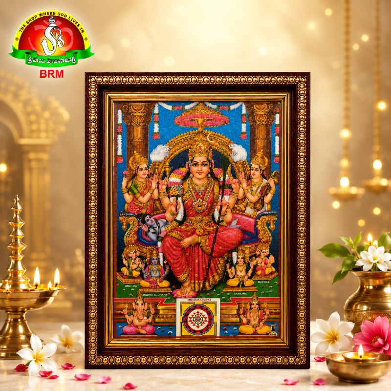 Goddess Lalitha Devi Matte Finish Photo Frame – 8 × 6 Inch