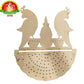 Ashtothram 108 Lotus Singaram Stand with Amman & Twin Parrots | HD Laminated MDF