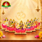 Ashtalakshmi Wooden Stand Set featuring the Eight Divine Forms of Goddess Lakshmi Devi