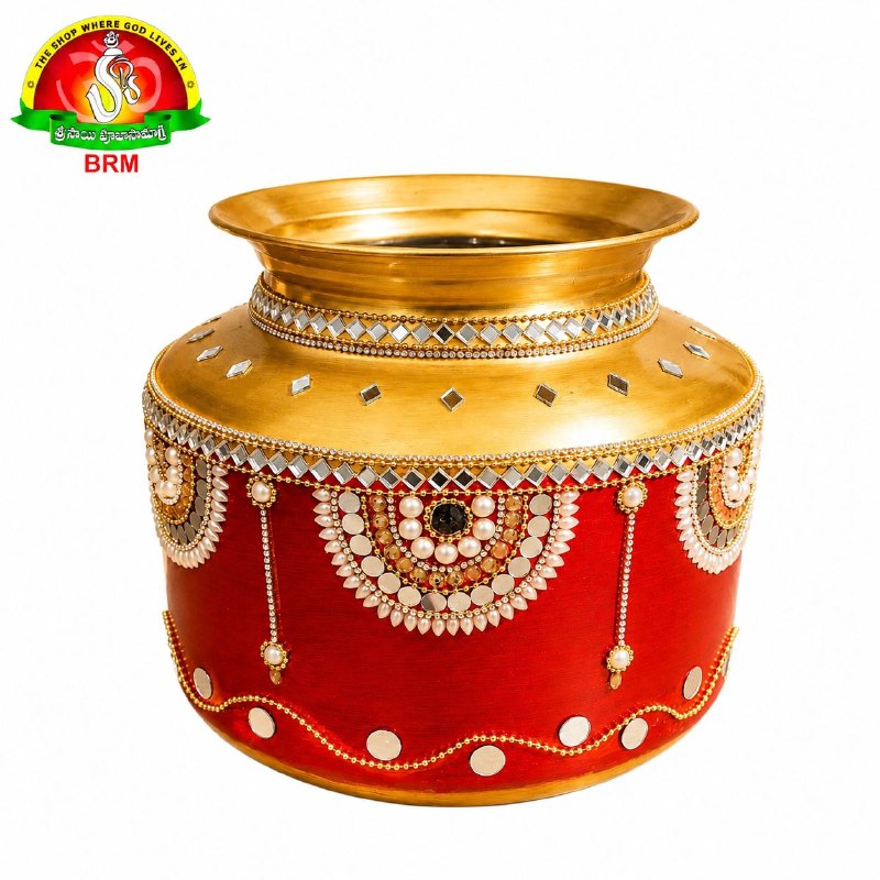 Fancy Binda (Kalash Binda) | Premium Pooja Water Vessel | 8 Litre Capacity