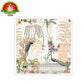 Beautiful Scenery with Peacocks Design Backdrop Cloth – 8 × 8 Feet