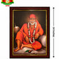 Shirdi Sai Baba Photo Frame in Orange Attire – Matte Finish | 14 x 10 Inch Devotional Wall Frame