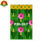 Banana Leaves Background with Flower Decoration Pooja Backdrop Cloth – 5 × 8 Feet