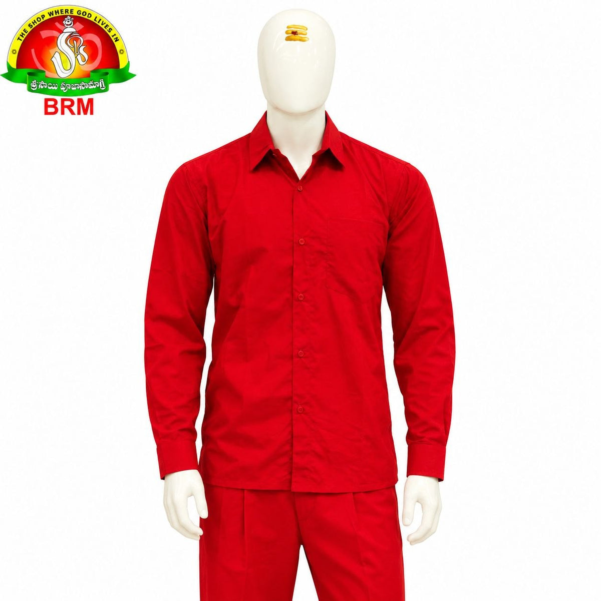 Red Shirt for Durga Devi Dhicha Mala | Goddess Devi Dhich Shirt | Multiple Sizes 28 to 54 Inches