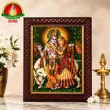 Radha Krishna Matte Finish Photo Frame 8.5 x 6.5 Inch – Premium Devotional Wall & Home Temple Frame