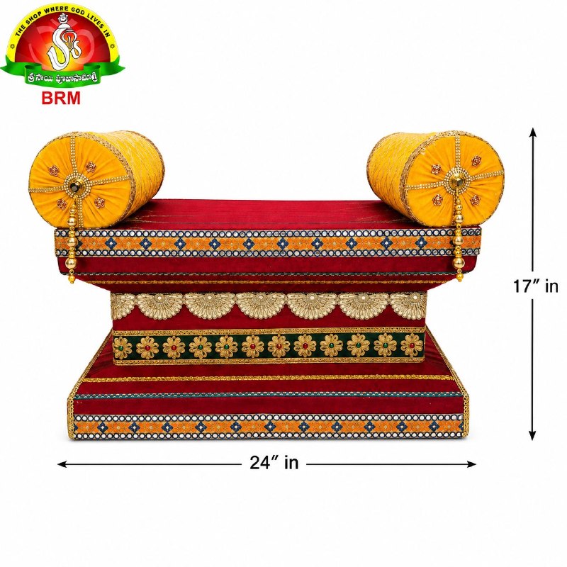Premium Fancy Velvet Simhasanam Sofa for Varalakshmi Vratham