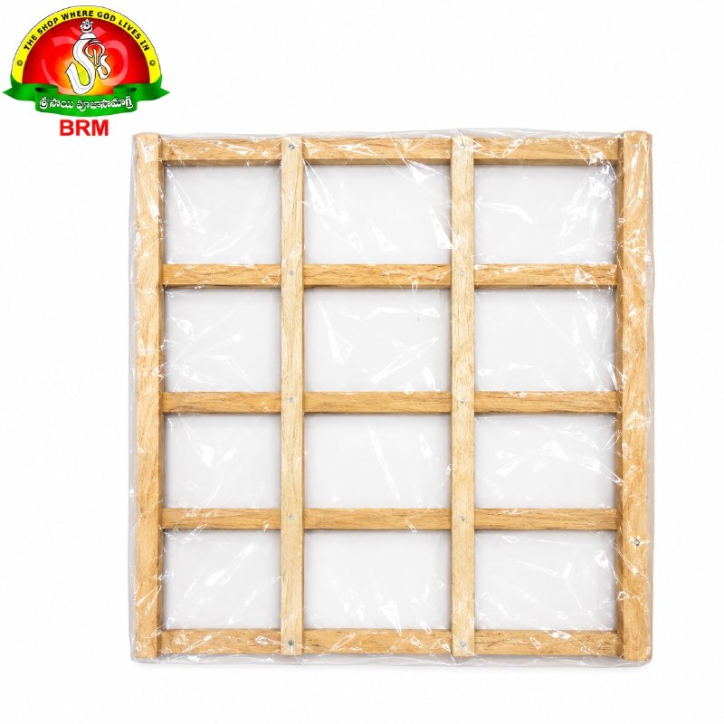 Wooden Palavelli for Pooja & Ganesh Chaturthi – 15 x 15 Inches