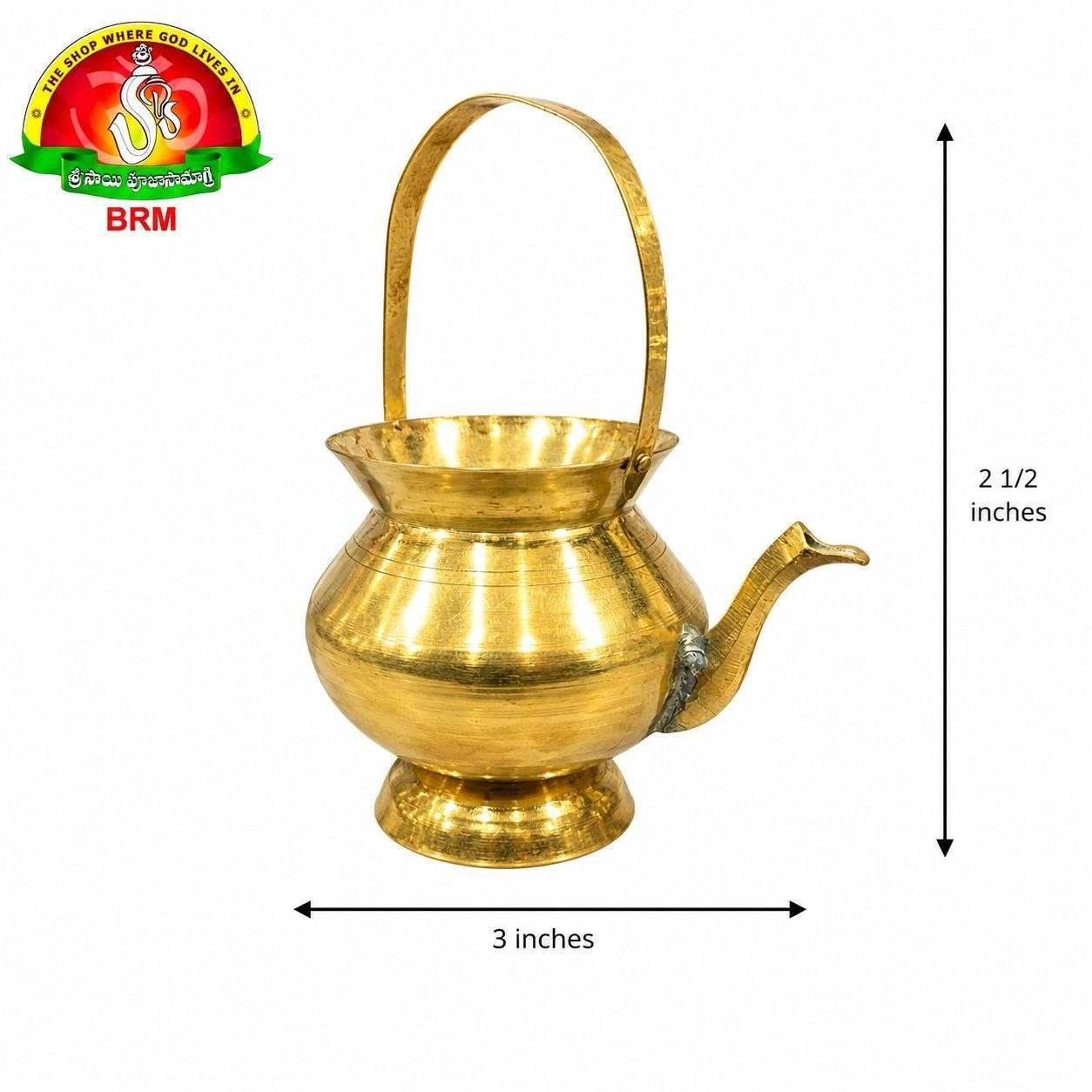 Brass Kamandalam – Traditional Pooja & Spiritual Water Pot | Multiple Sizes Available