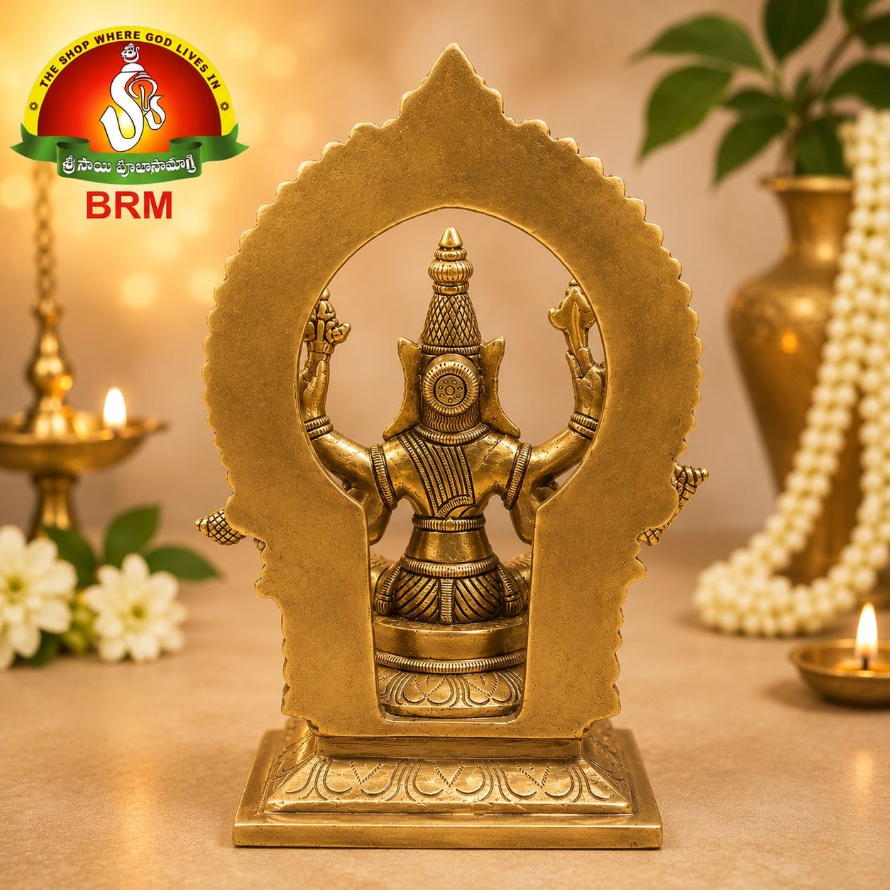 Brass Sri Varahi Ammavaru Idol – 9 Inch | Premium Handcrafted Brass Murti