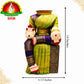 Varalakshmi Devi Idol Body Stand with Green & Violet Saree