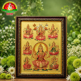 Ashta Lakshmi Ammavaru Gold Sheet Photo Frame – 10 × 14 Inch