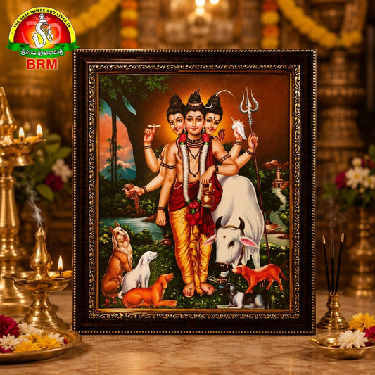 Sri Dattatreya Swamy Matte Finish Photo Frame 14×18 Inch