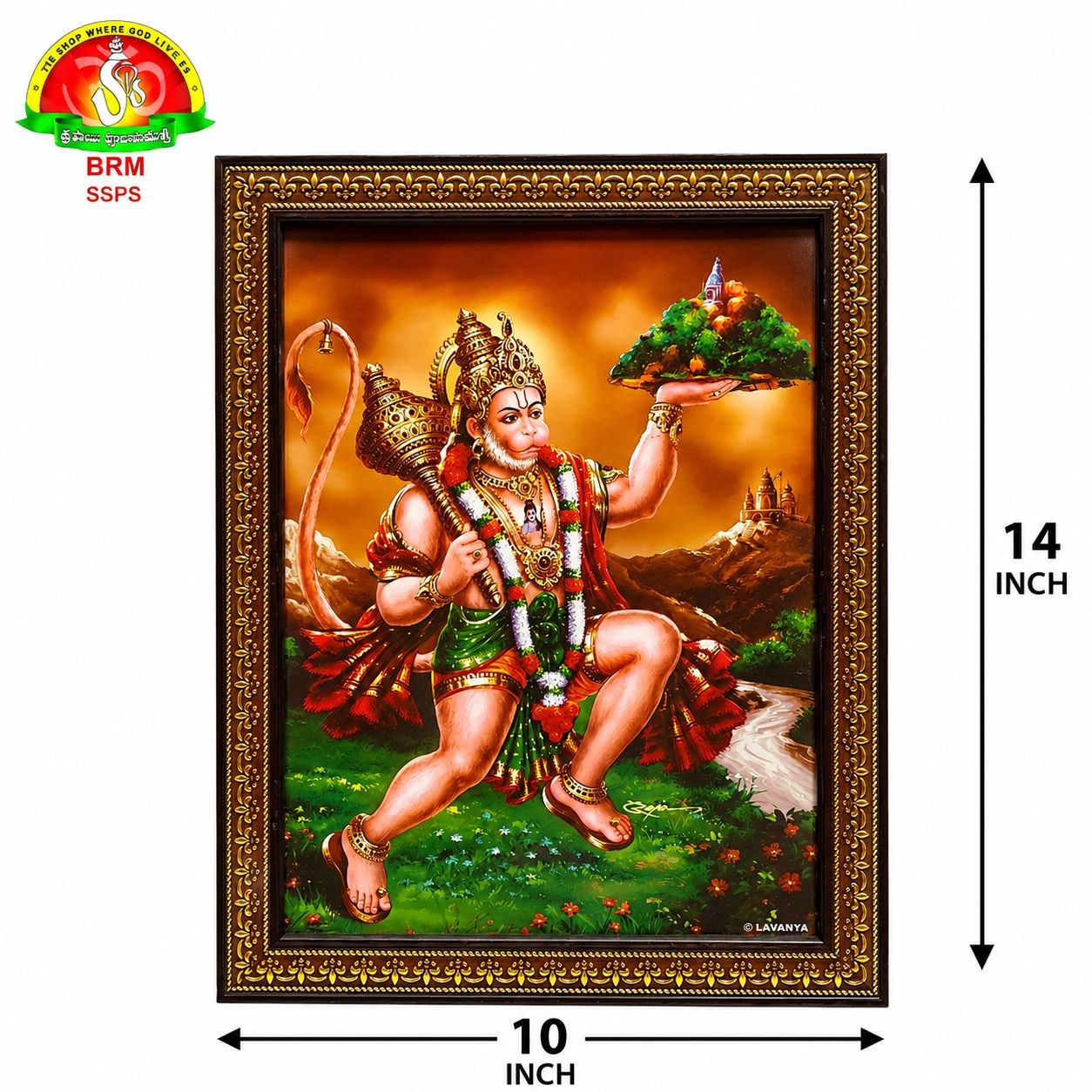 Hanuman Matt Finish Photo Frame – Waterproof (14×10 Inch)