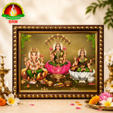 Ganesh, Saraswathi Mata & Lakshmi Devi Matte Finish Photo Frame – 8 × 6 Inch