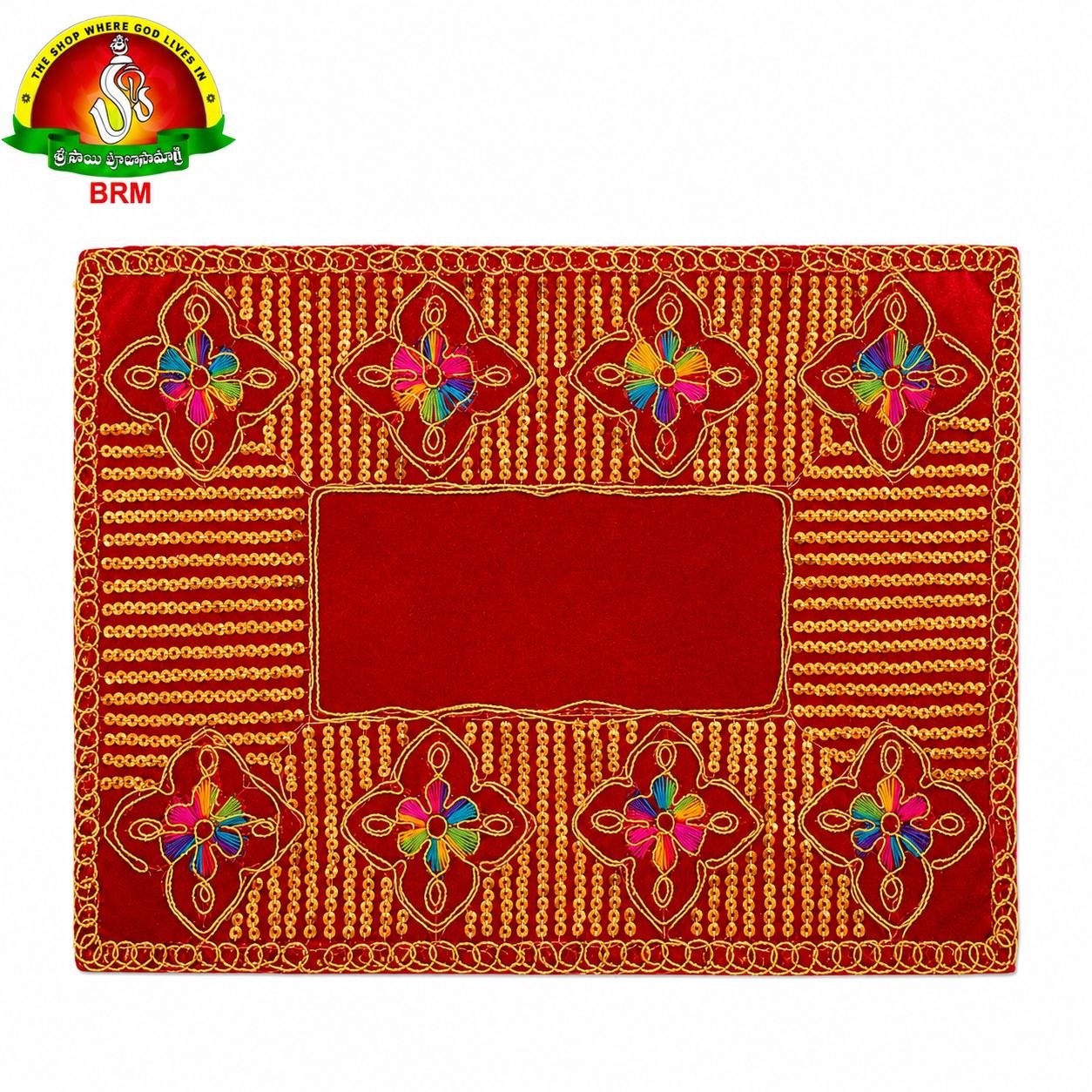 Floral Design Velvet Pooja Asanam