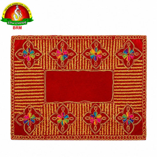 Floral Design Velvet Pooja Asanam