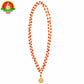Coral Beads with Gold Cups Big Size Mala | Traditional Pooja Mala