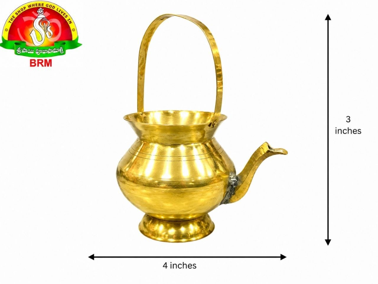 Brass Kamandalam – Traditional Pooja & Spiritual Water Pot | Multiple Sizes Available