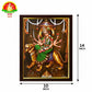 Durga Matha Matt Finish Photo Frame – Waterproof  (14×10 Inch)