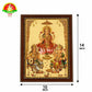 Lakshmi Ganapathi Sarasvati Gold Sheet Photo Frame with Fiber Glass –  (14×10 Inch)