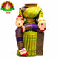 Varalakshmi Devi Idol Body Stand with Green & Violet Saree