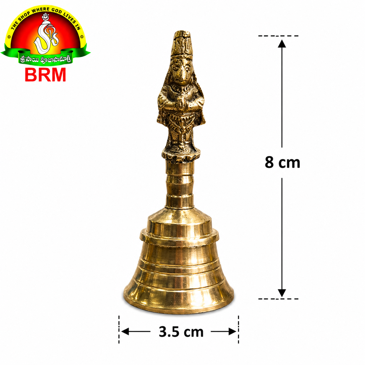 Brass Hand Bell (Pooja Ghanti) for Home & Temple