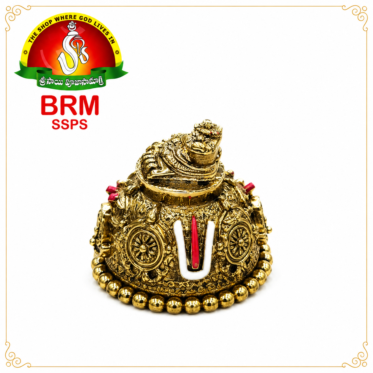 Gold Plated Balaji Padalu – Divine Tirupati Balaji Sacred Footprints
