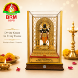 Gold Plated Ayodhya Ram Idol with Acrylic Box & LED Lights