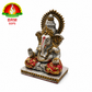 Brass Powder Silver Plated Lord Ganesha Idol – Auspicious Ganesh Murti for Home & Office