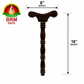 Traditional Wooden Yoga Danda Stick – 18 Inch Yoga Meditation Support